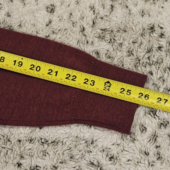 Bonobos SZ M Dark Red Merino Wool Pullover Crew Neck Sweater Long Sleeves - Picture 8 of 9